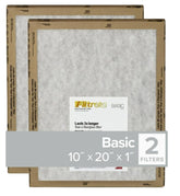Filtrete FPL07-2PK-24 Flat Panel Air Filter, 20 in L, 10 in W, 2 MERV, For: Air Conditioner, Furnace and HVAC System
